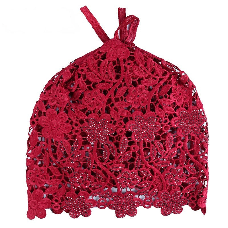 Sarah Express Ethnic Floral Lace Head Wrap Turban Breathable Pullover Hat