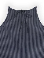 Sarah Express Women's Striped Round Neck Tank and Wide Leg Pants Set