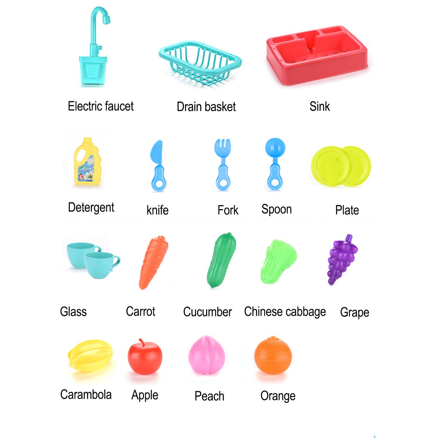 Interactive Kitchen Sink Toy Set with Electric Water Pump for Kids Ages 3+