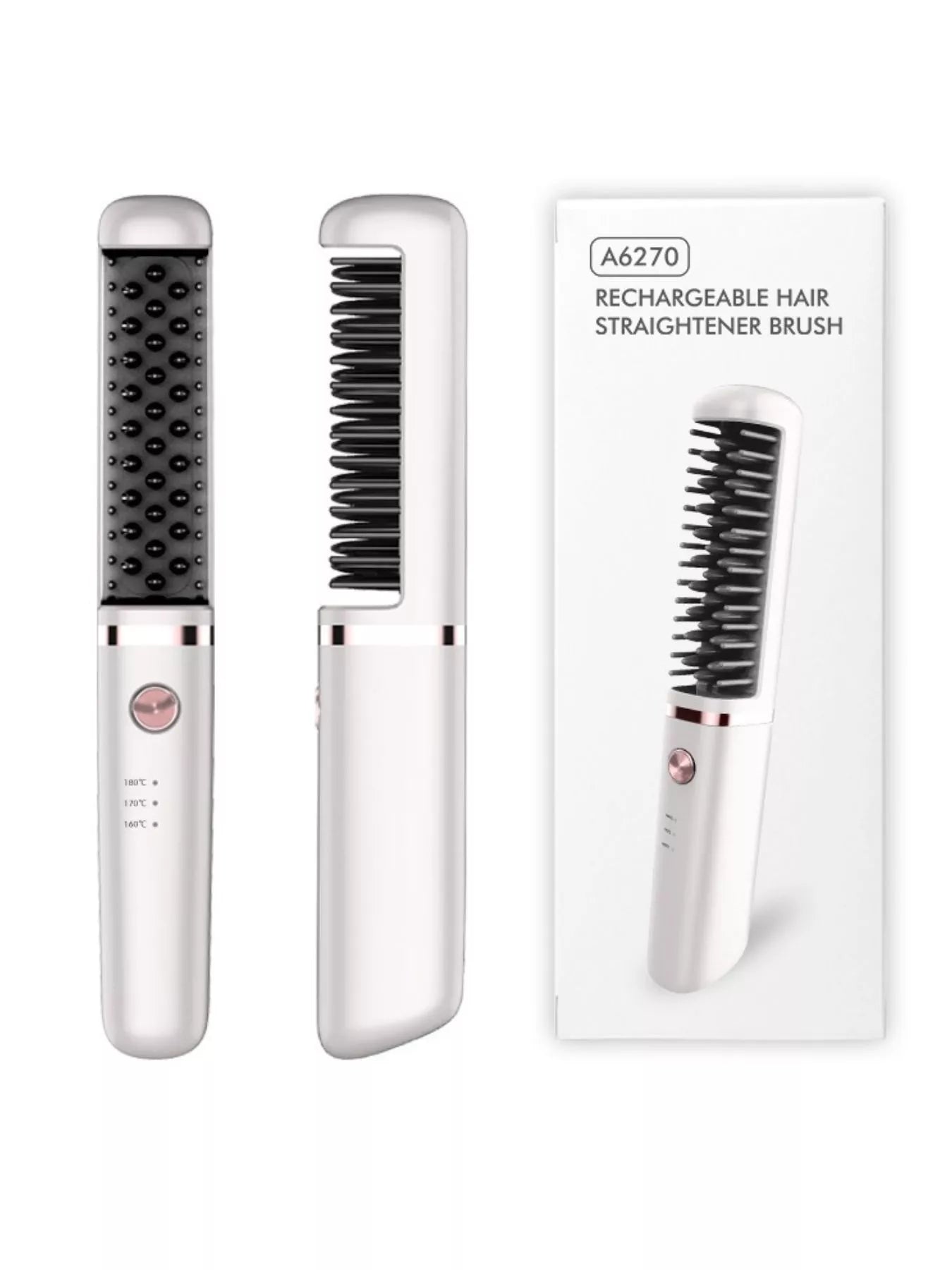 Sarah Express 2-in-1 Heated Straightening Comb - Portable Hair Straightener & Curler