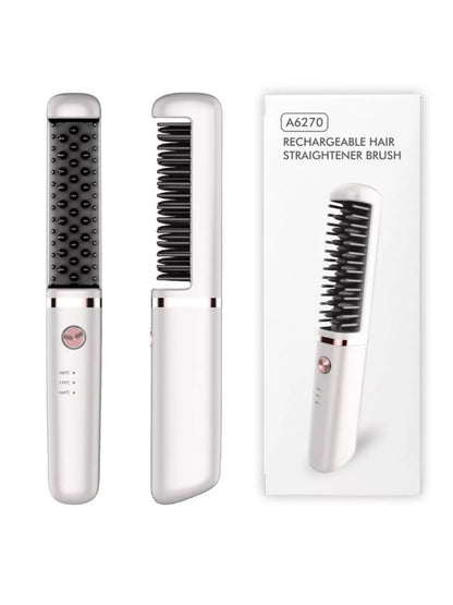 Sarah Express 2-in-1 Heated Straightening Comb - Portable Hair Straightener & Curler