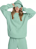 Sarah Express Women's Oversized Kangaroo Pocket Long Sleeve Hoodie Plus Size