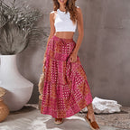 Sarah Express Women's High Waist Printed Maxi Dress Loose Fit Casual