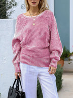 Sarah Express Women's Striped Boat Neck Casual Sweater