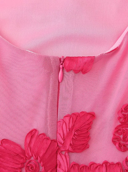 Sarah Express Women's Floral Wide Strap Midi Dress with Tied Waist