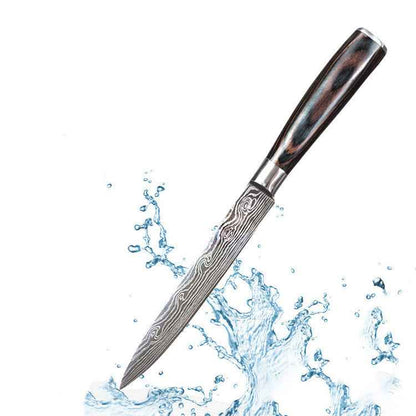 Sarah Express Professional Damascus Chef Knife Set - 7CR17 Stainless Steel Kitchen Knives 5in Universal knife