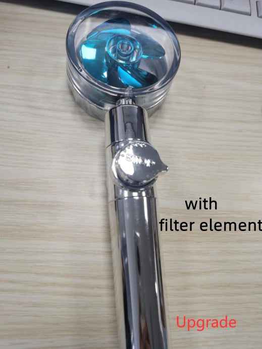 Sarah Express Turbo Propeller Shower Head - 360° High Pressure Water Saving Rainfall Showerhead Blue upgrad with filter elemen