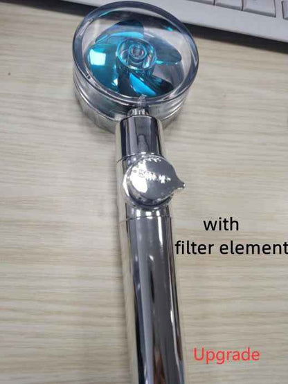 Sarah Express Turbo Propeller Shower Head - 360° High Pressure Water Saving Rainfall Showerhead Blue upgrad with filter elemen