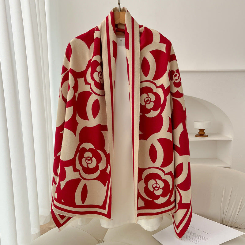 Sarah Express Geometric Ethnic Print Scarf Soft Cashmere-Feel Warm