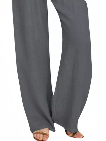 Sarah Express Women's Casual Wide Leg Pants with Drawstring