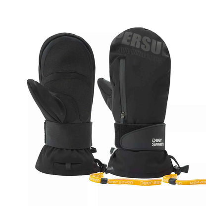 Sarah Express Women's Waterproof Ski Mittens - Insulated Winter Gloves for Snow Sports Black One Size