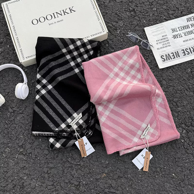 Sarah Express Women's Classic Plaid Scarf - Soft Polyester Winter Wrap