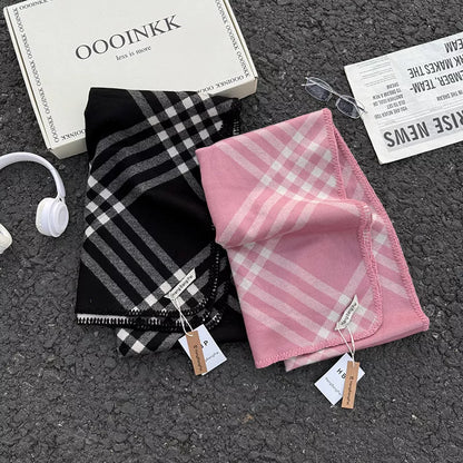 Sarah Express Women's Classic Plaid Scarf - Soft Polyester Winter Wrap