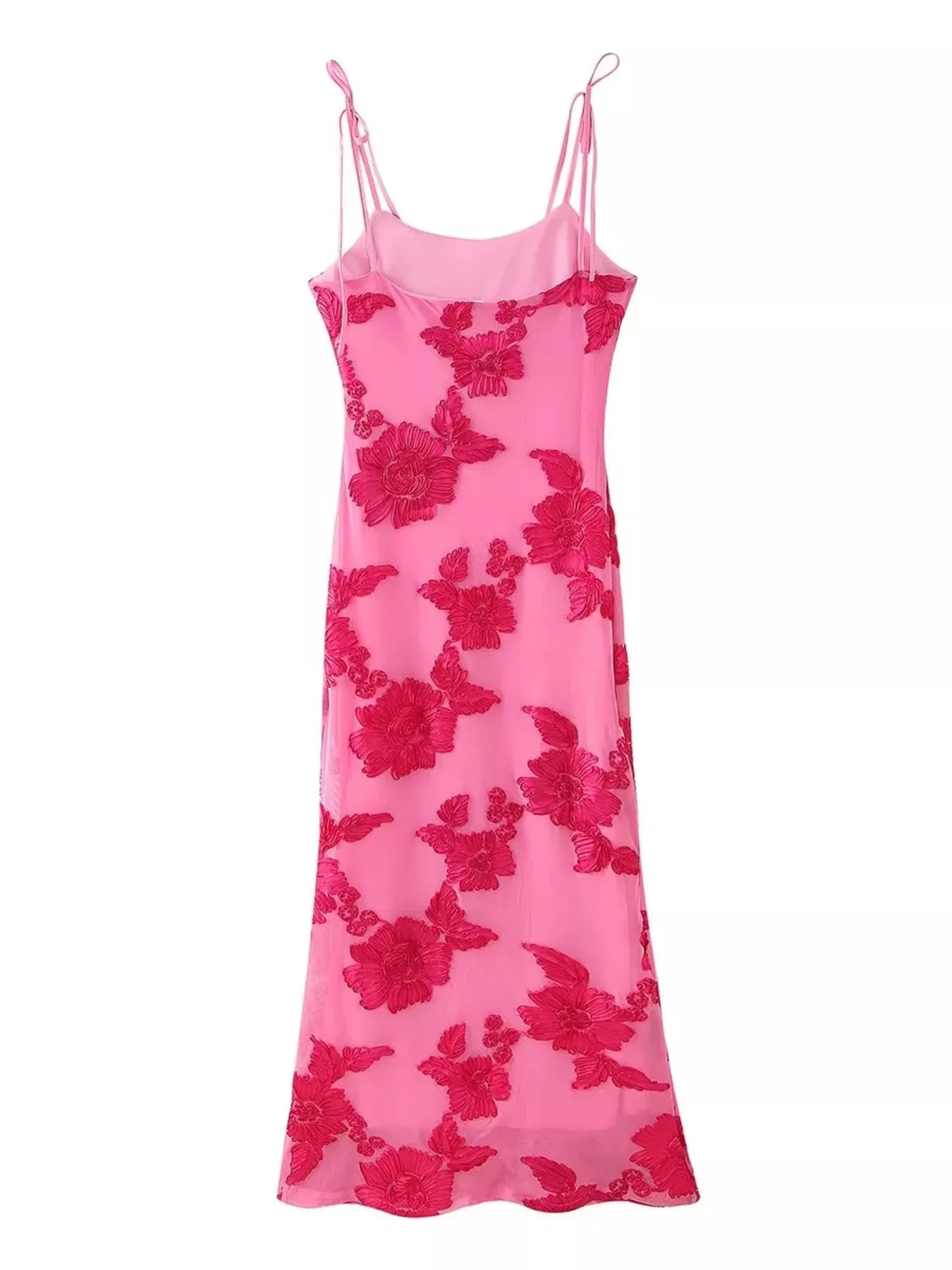 Sarah Express Women's Floral Tie Shoulder Maxi Dress