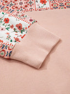 Sarah Express Women's Floral Print Drawstring Long Sleeve Hoodie