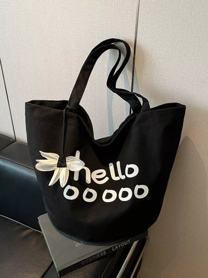 Sarah Express Women's Letter Canvas Tote Bag