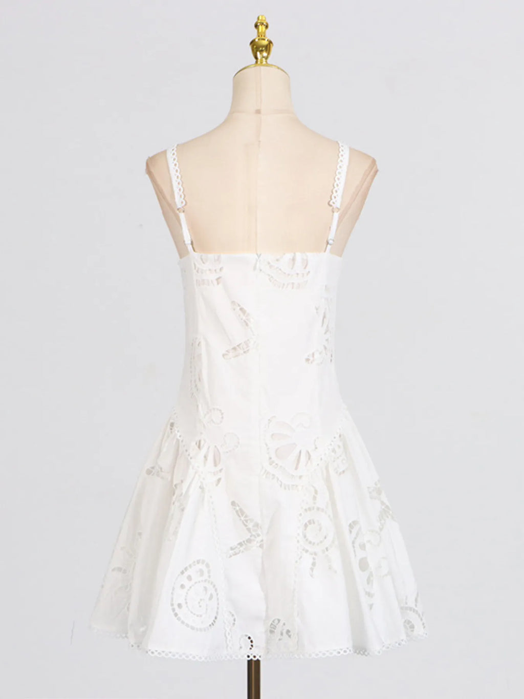 Sarah Express Women's Hollow Out Adjustable Strap Mini Dress