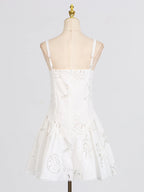 Sarah Express Women's Hollow Out Adjustable Strap Mini Dress