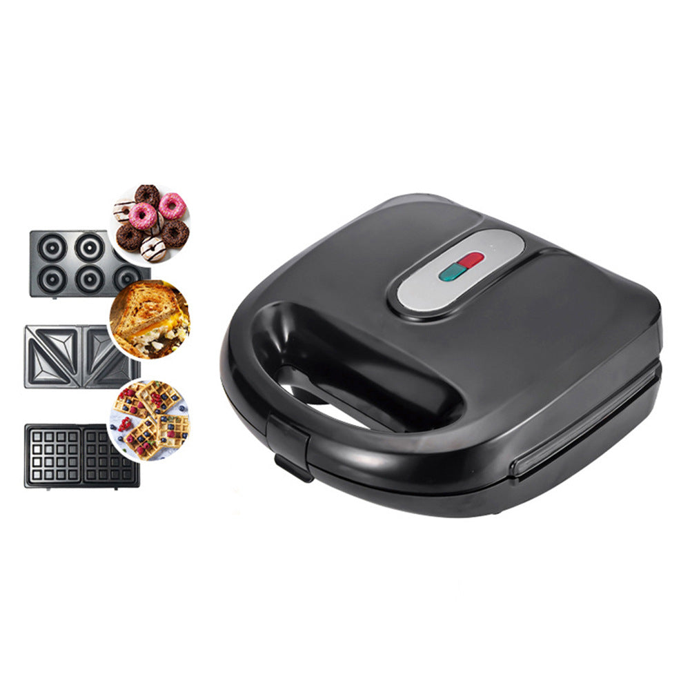 6-in-1 Waffle Maker Sandwich Grill Breakfast Maker with Detachable Plates