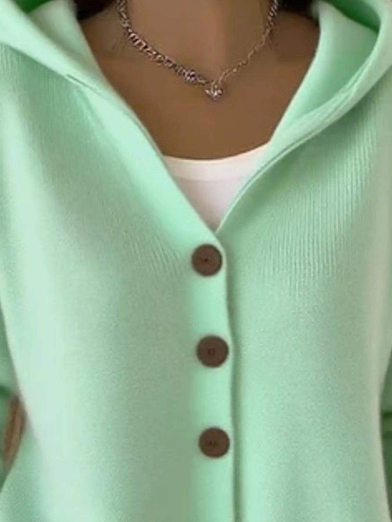 Sarah Express Women's Hooded Button-Front Soft Knit Cardigan Plus Size