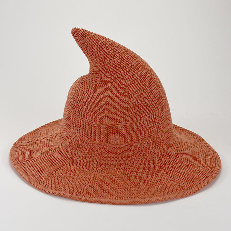 Sarah Express Wool Witch Wizard Hat Wide Brim High Crown Hand-Painted