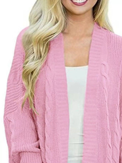 Sarah Express Women's Chunky Knit Open Front Cardigan - Cozy Oversized Plus Size Sweater