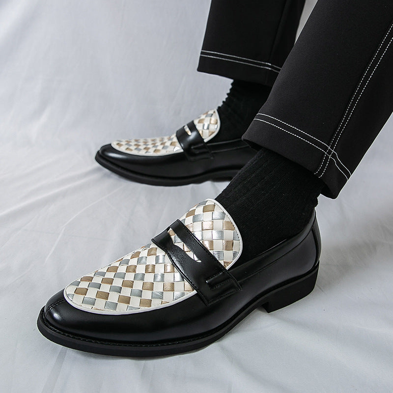 Sarah Express Mens Casual Pointed-toe Leather Shoes