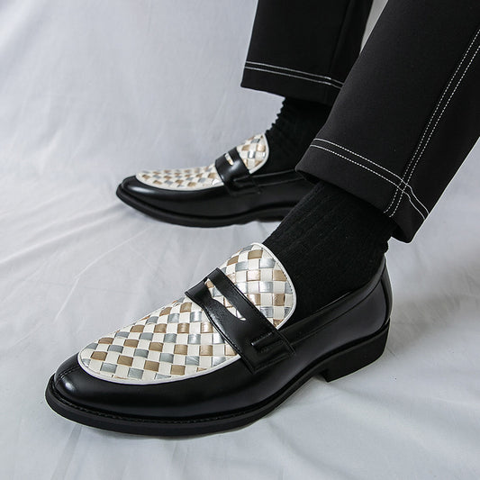 Sarah Express Mens Casual Pointed-toe Leather Shoes