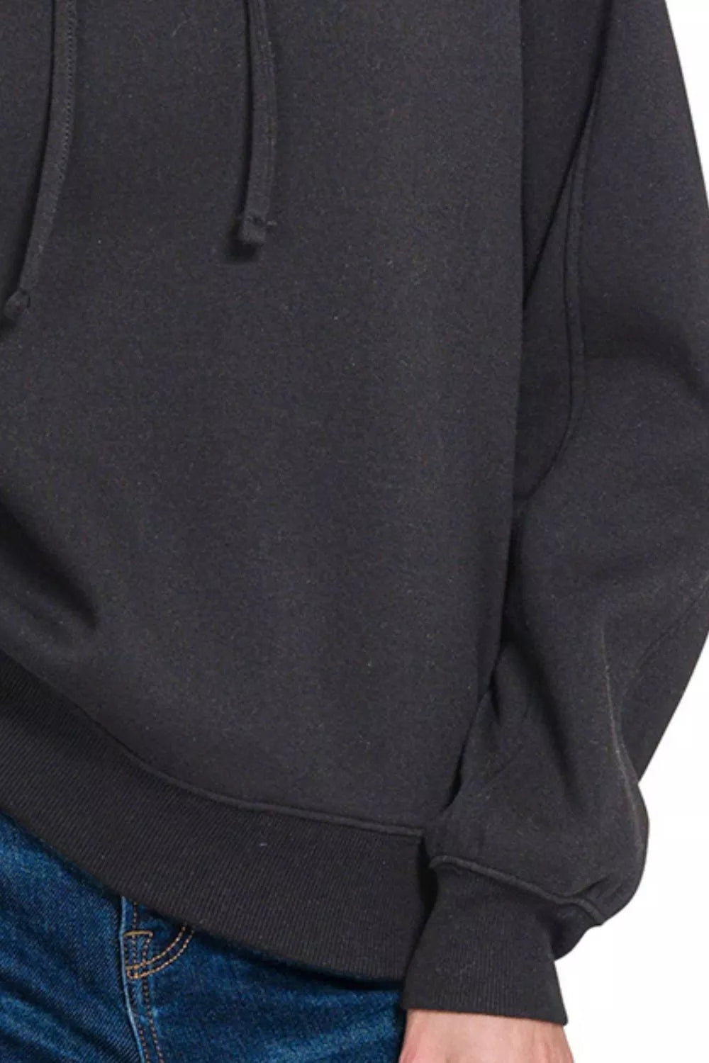 Sarah Express Women's Drawstring Relaxed Fit Fleece Hoodie