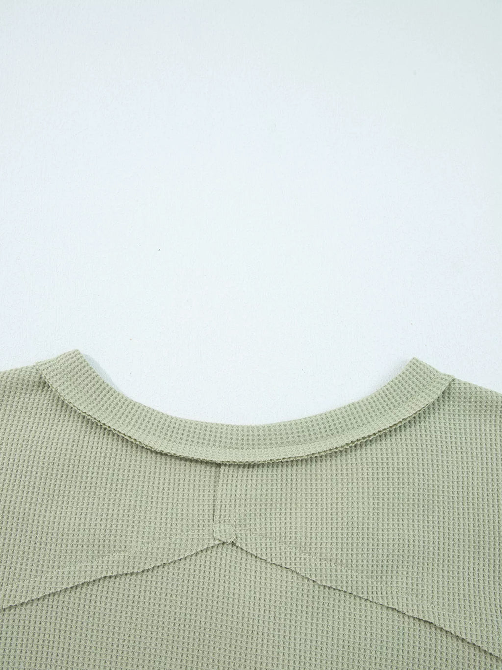 Sarah Express Women's Exposed Seam Waffle Striped Patchwork Baggy Blouse