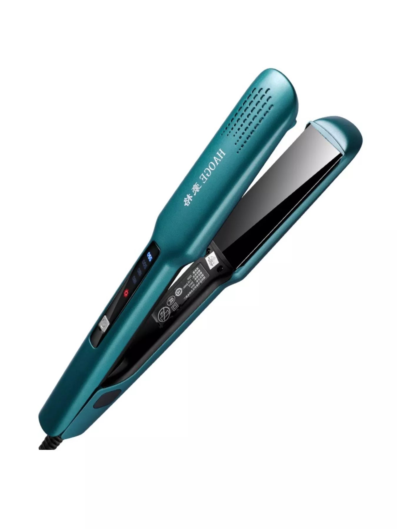 Sarah Express Portable Hair Straightener - 2-in-1 Curling & Straightening Iron Deep Teal