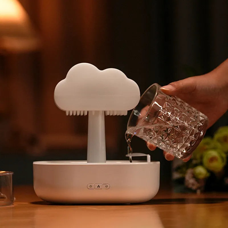 Sarah Express Rain Cloud Humidifier Night Light with LED & Sound - Essential Oil Diffuser Aromatherapy