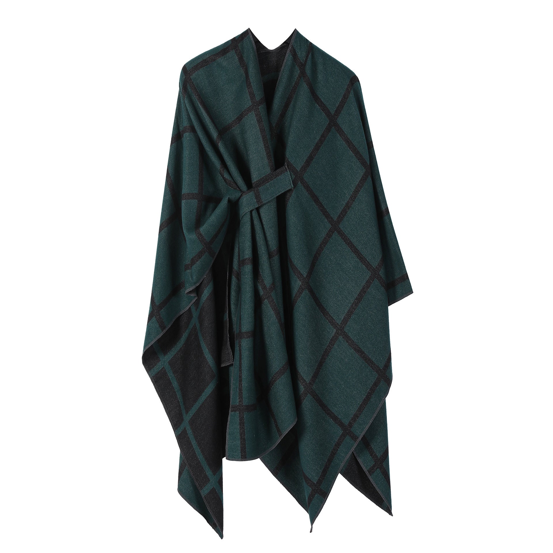 Sarah Express Women's Gingham Check Warm Scarf - Oversized Plaid Shawl Fall Winter Accessory