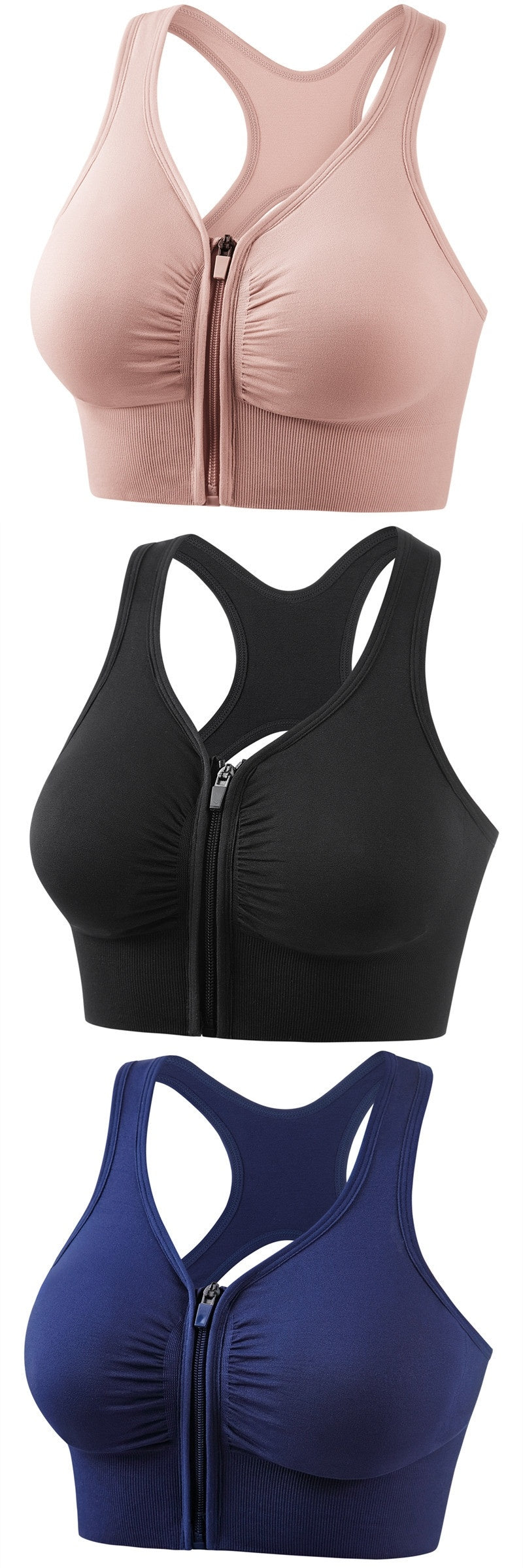 Sarah Express Women's Shockproof Push Up Sports Bra - High Impact Running Yoga Fitness Plus Size
