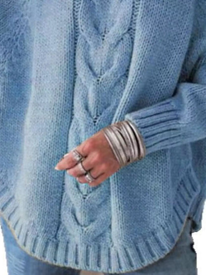 Sarah Express Women's Cable-Knit Long Sleeve Sweater Plus Size