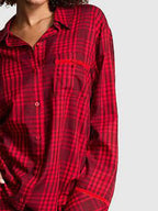Sarah Express Women's Striped Long Sleeve Button-Up Shirt