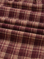 Sarah Express Women's Plaid Patchwork Drop Shoulder Sweatshirt