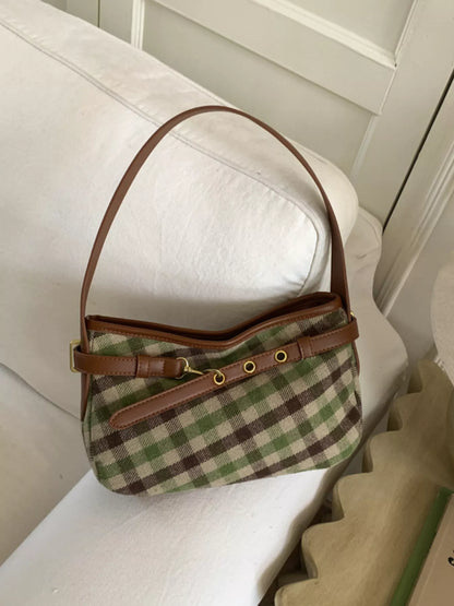 Sarah Express Women's Plaid Pattern Shoulder Bag