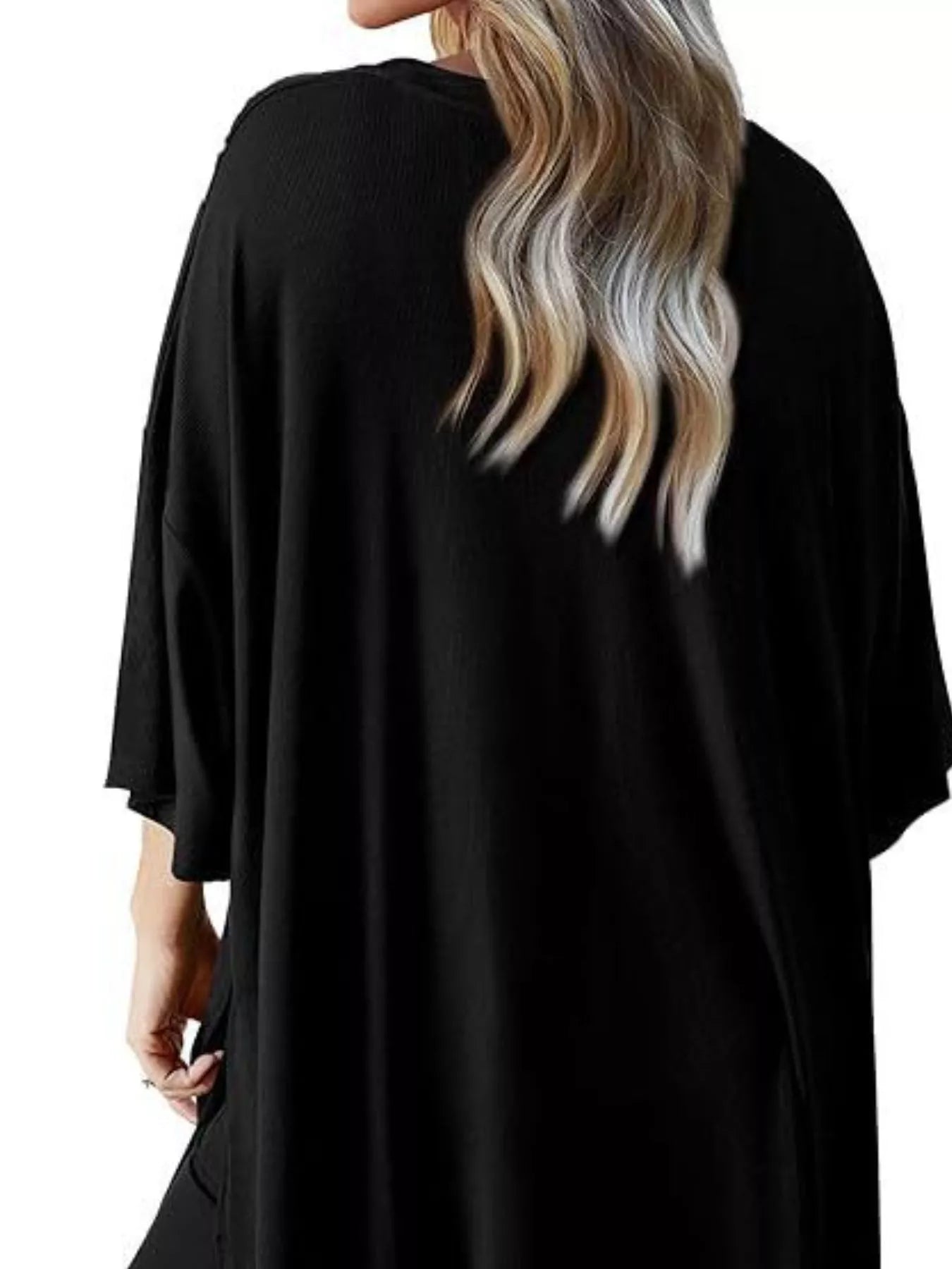 Sarah Express Relaxed Fit Round Neck Top and Pants Two-Piece Lounge Set