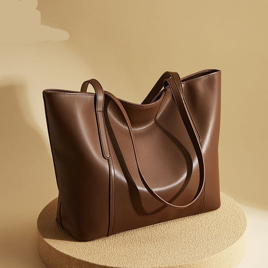 Sarah Express Women's Luxury Large-Capacity Leather Shoulder Bag | Urban Minimalist Tote
