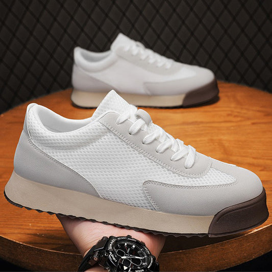 Sarah Express Men's Retro Running Shoes - Thick Sole Height Increase Sneakers | Breathable Mesh Athletic Shoes