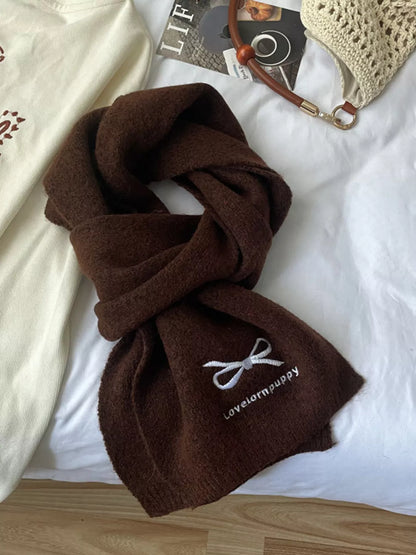 Sarah Express Women's Embroidered Bowknot Scarf