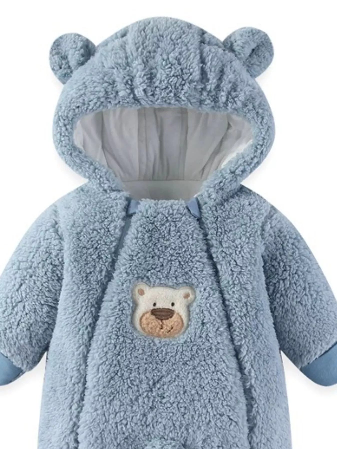 Sarah Express Women's Bunny Hooded Fleece One-Piece Pajamas - Cozy Loungewear