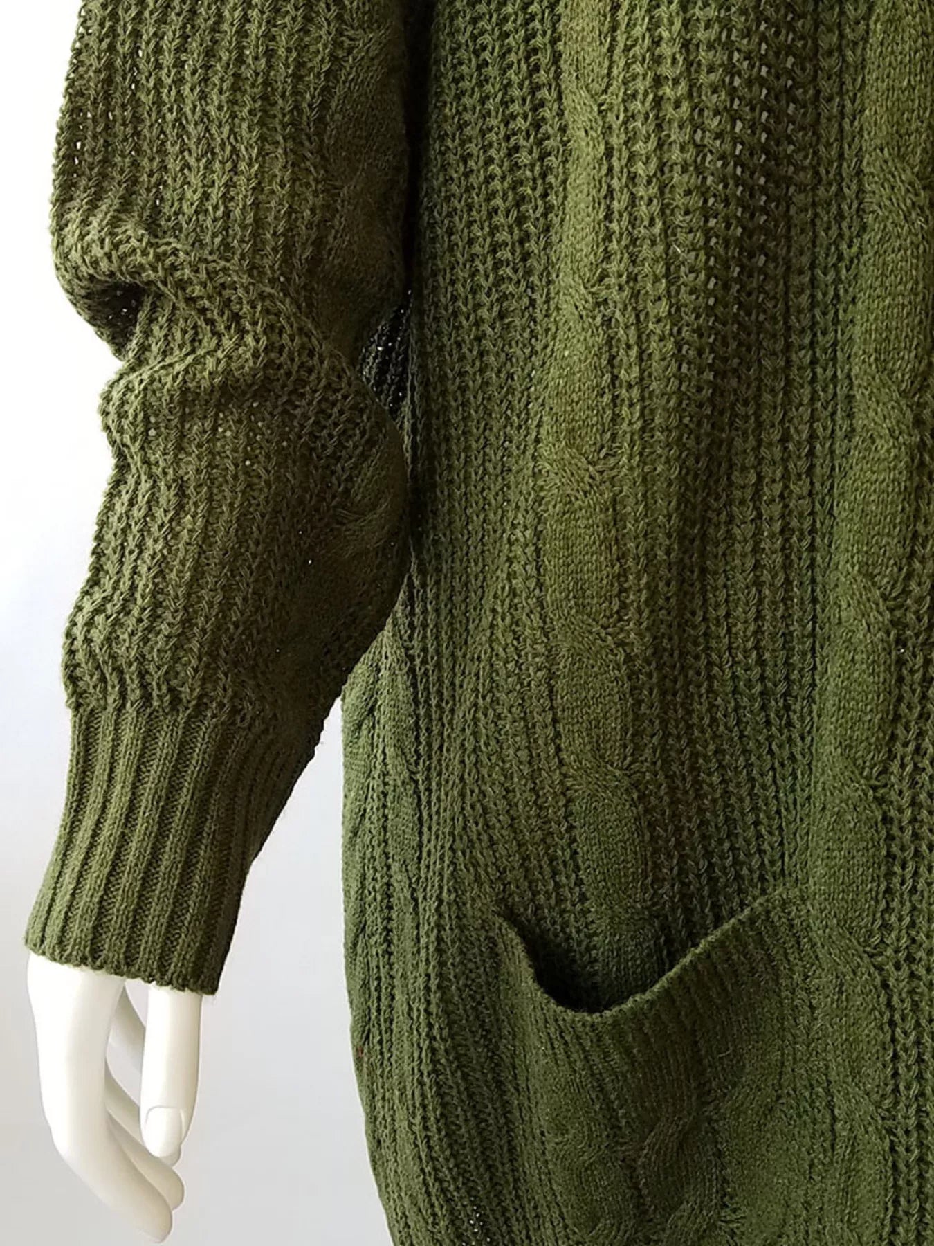 Sarah Express Women's Chunky Knit Open Front Cardigan - Cozy Oversized Plus Size Sweater