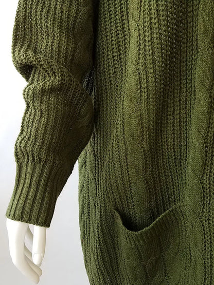 Sarah Express Women's Chunky Knit Open Front Cardigan - Cozy Oversized Plus Size Sweater