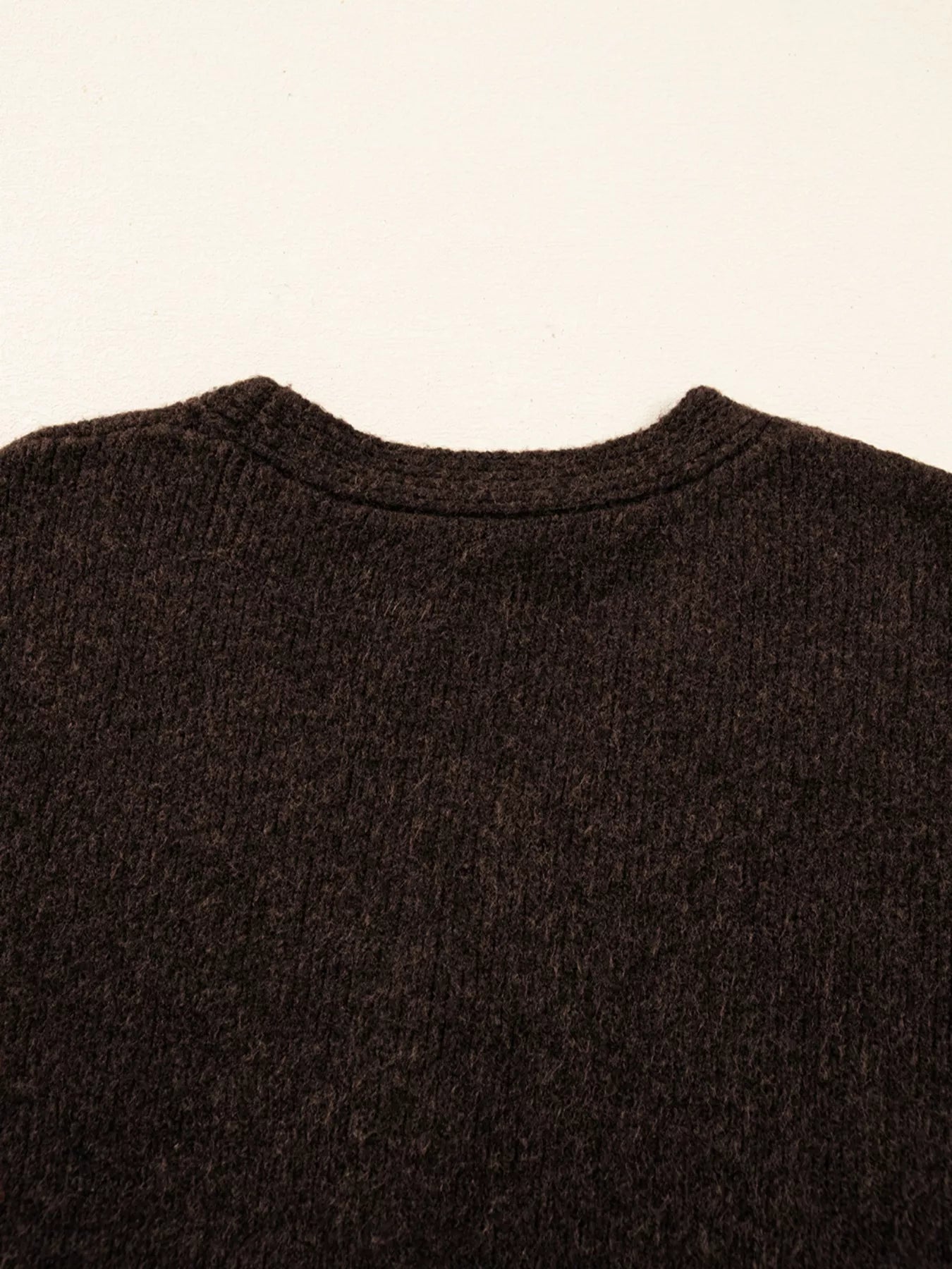 Sarah Express Women's Heart Metal Button V Neck Cardigan Sweater