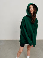 Sarah Express Women's Hooded Sweater Boyfriend Style Polar Fleece Loose Fit Pullover with Pockets