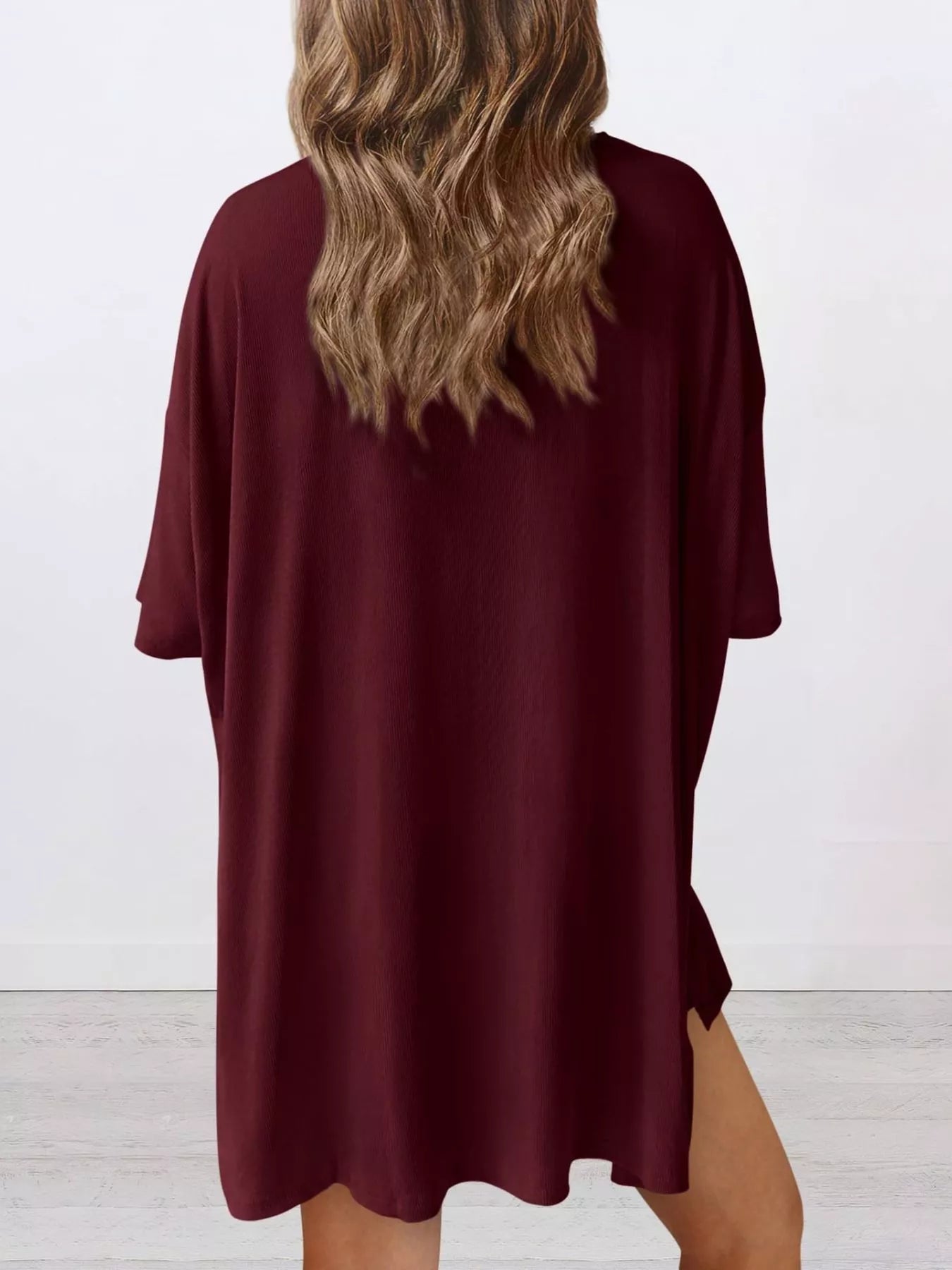 Sarah Express Women's Relaxed Fit Round Neck Top and Shorts Two-Piece Set - Plus Size Loungewear