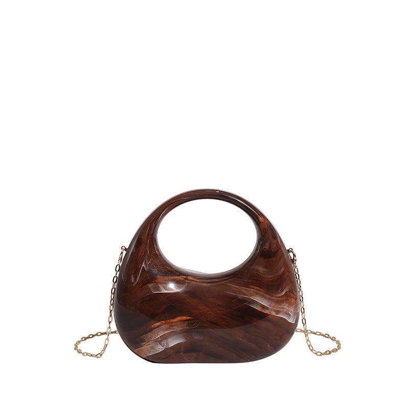 Sarah Express Acrylic Box Bag Brown