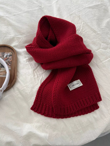 Sarah Express Women's Solid Color Knitted Winter Scarf